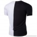 Fashion Color Matching T Shirt Men,Donci Round Neck Stitching Slim Fit Basic Tees Summer New Casual Sports Short Sleeved Tops White B07NT1FQS6
